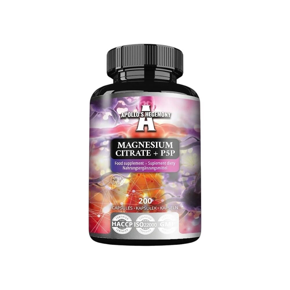 Apollo's Hegemony Magnesium Citrate + P5P 200 caps