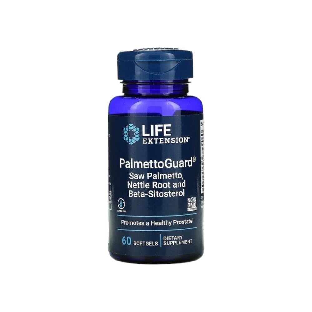 Life Extension PalmettoGuard Saw Palmetto/Nettle Root with Beta-Sitosterol 60 Softgels