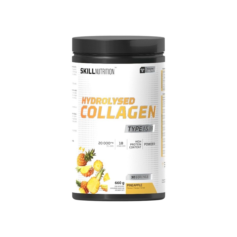Skill Nutrition Hydrolysed Collagen Type I & III, Pineapple 660g