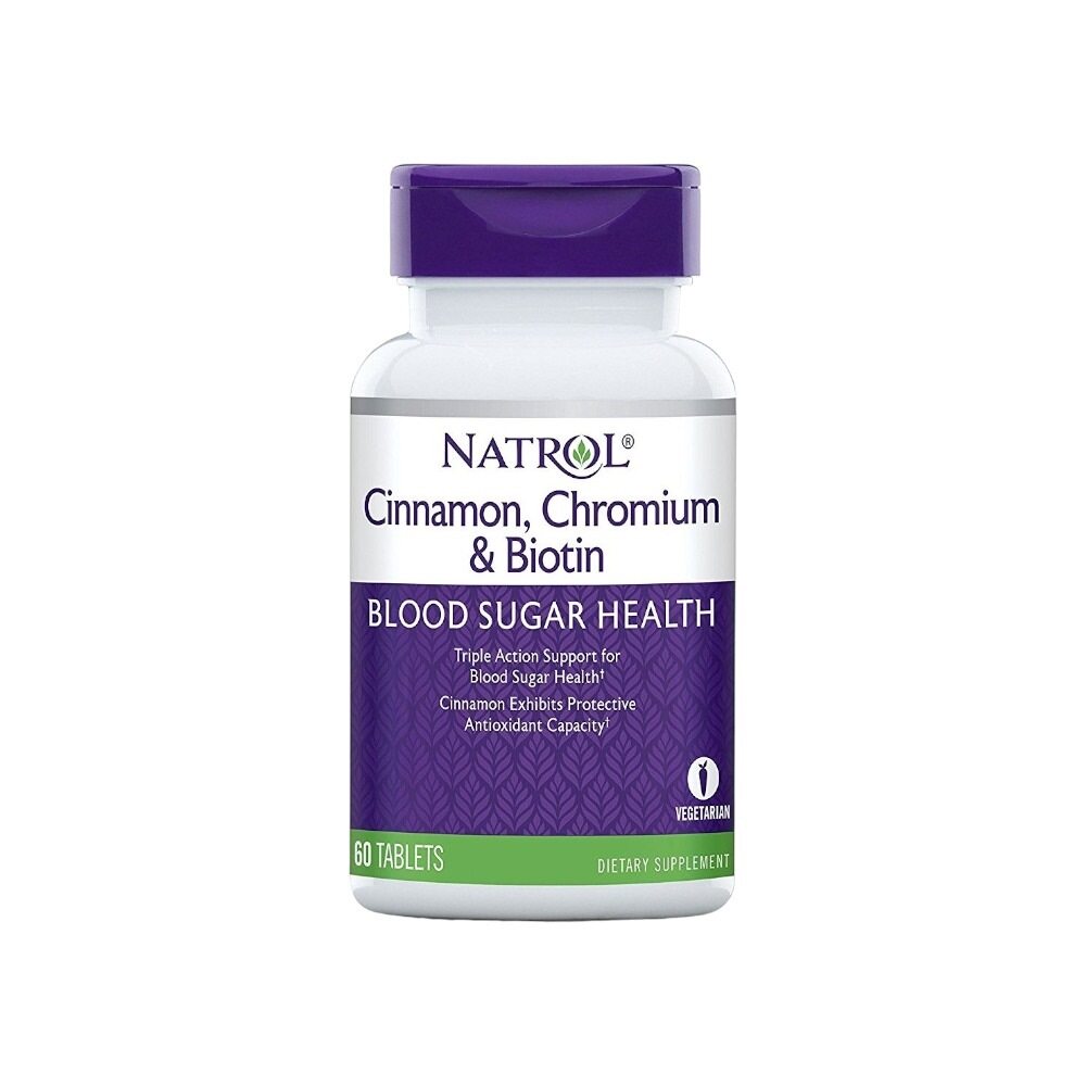 Natrol Cinnamon, Chromium & Biotin 60 tabs