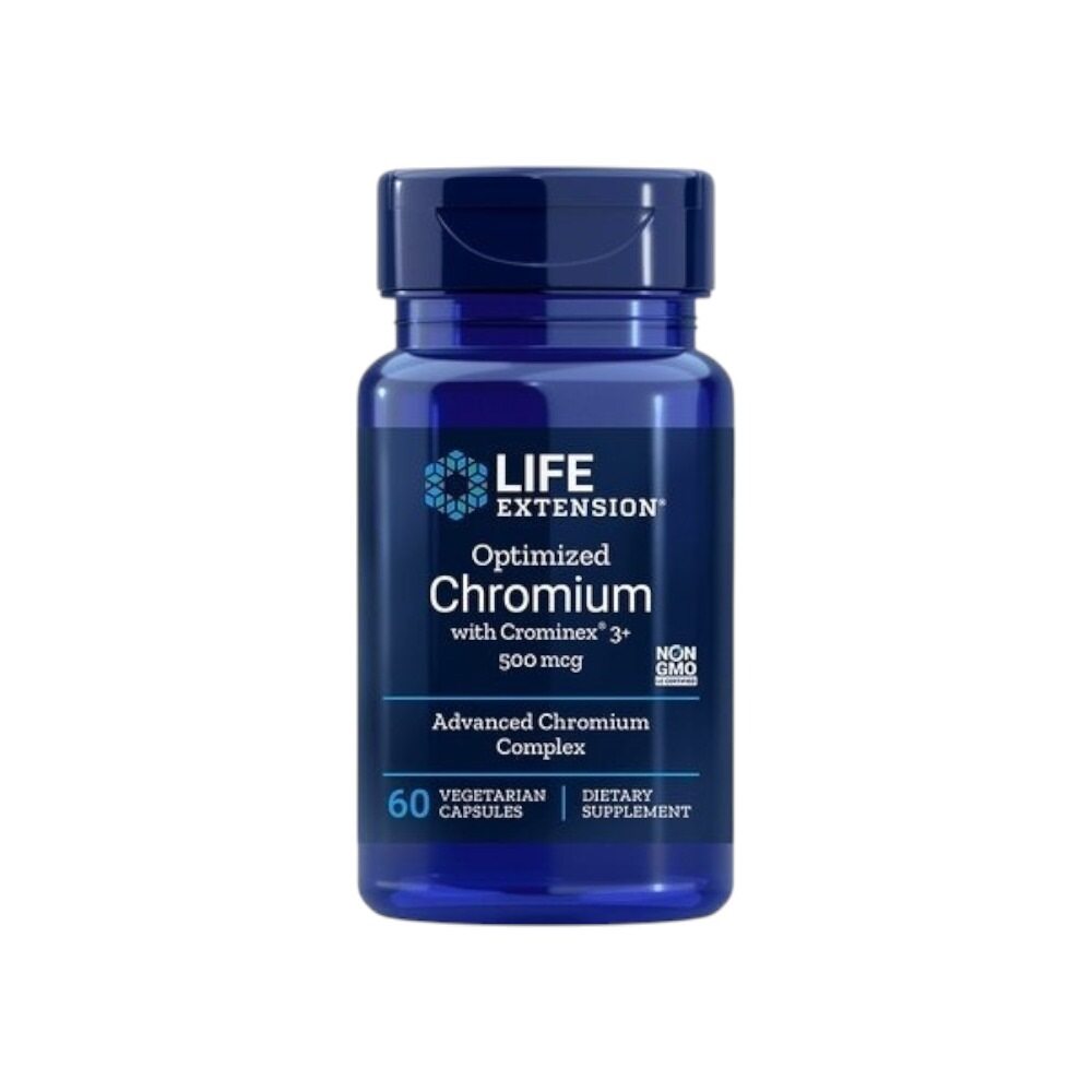 Life Extension Optimized Chromium with Crominex 3+, 500mcg 60 Vcaps