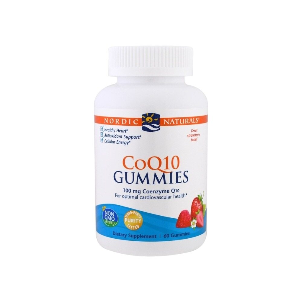 Nordic Naturals CoQ10 Gummies, 100mg Strawberry 60 Gummies