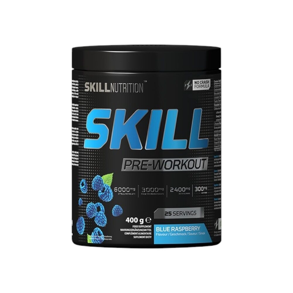 Skill Nutrition Skill Pre-Workout, Blue Raspberry 400g