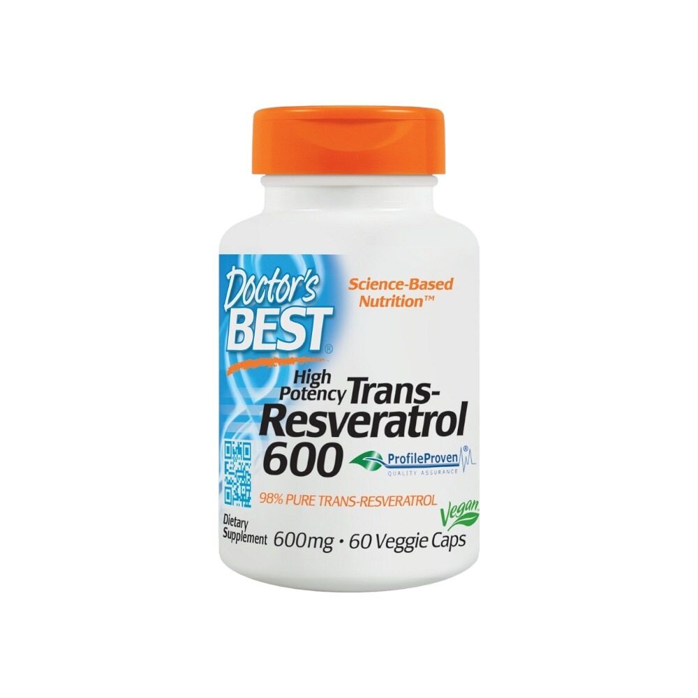 Doctor's Best Trans-Resveratrol 600, 600mg 60 vcaps