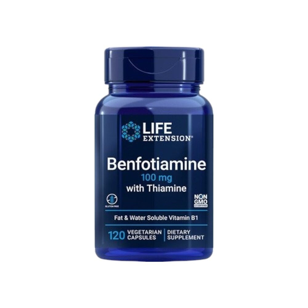 Life Extension Benfotiamine with Thiamine, 100mg 120 Vcaps