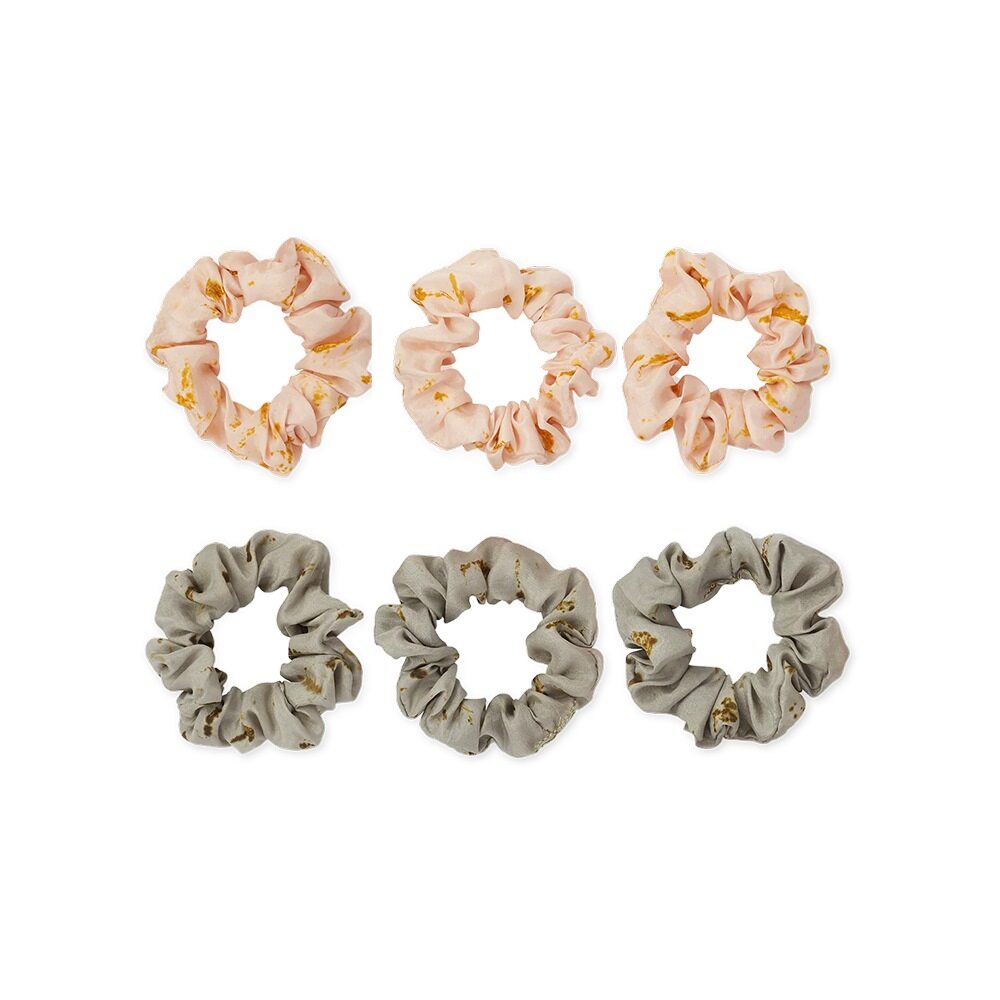Mauli Rituals Temple Blessed, Pure Silk Scrunchies, Set Of Six