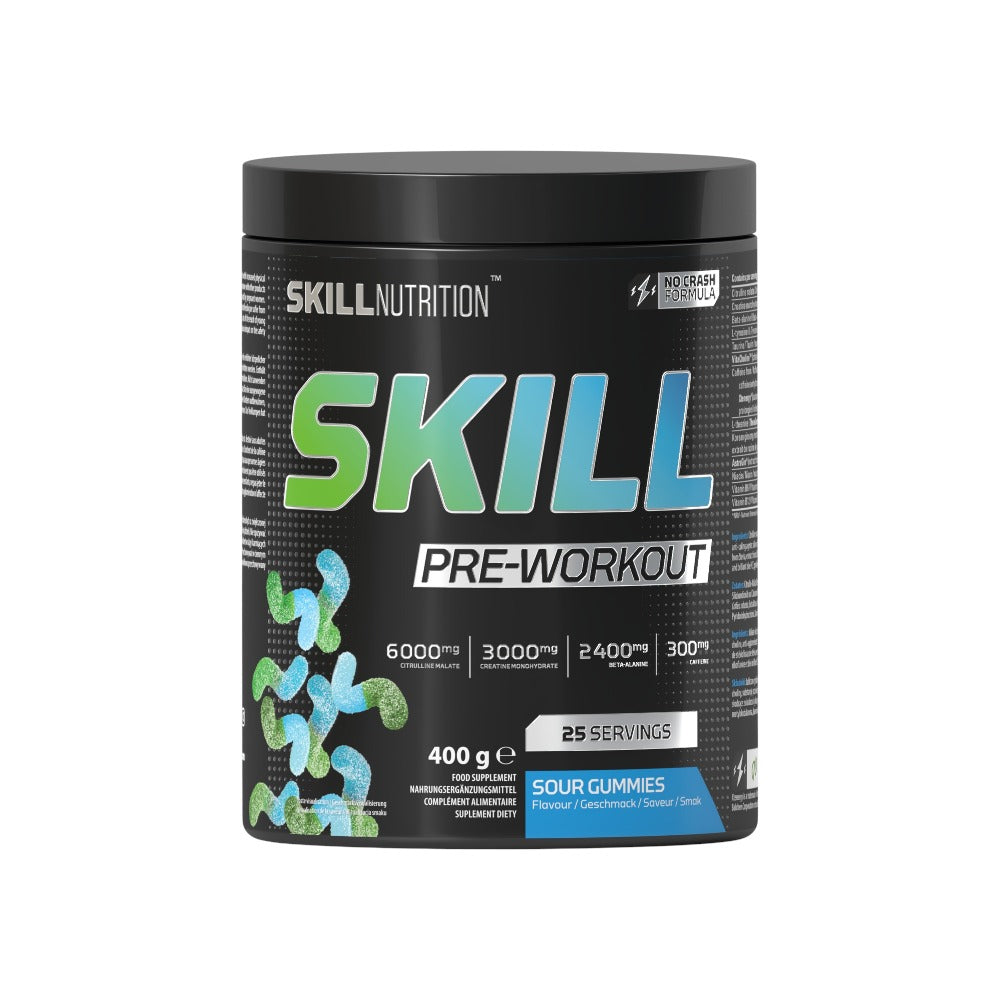Skill Nutrition Skill Pre-Workout, Sour Gummies 400g