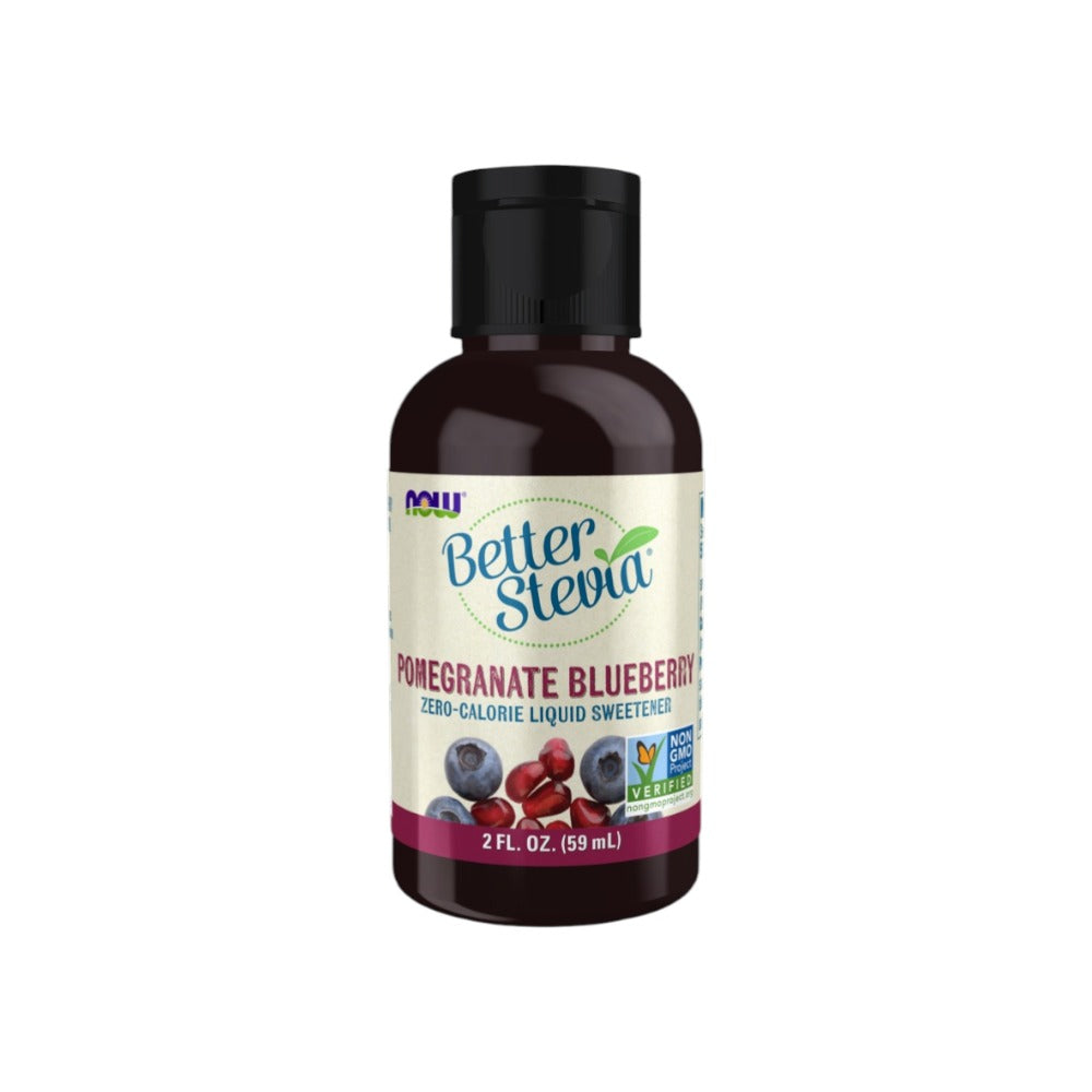NOW Foods Better Stevia Liquid Pomegranate Blueberry 59ml