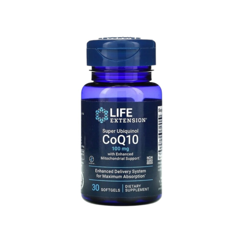Life Extension Super Ubiquinol CoQ10 with Enhanced Mitochondrial Support, 100mg 30 Softgels