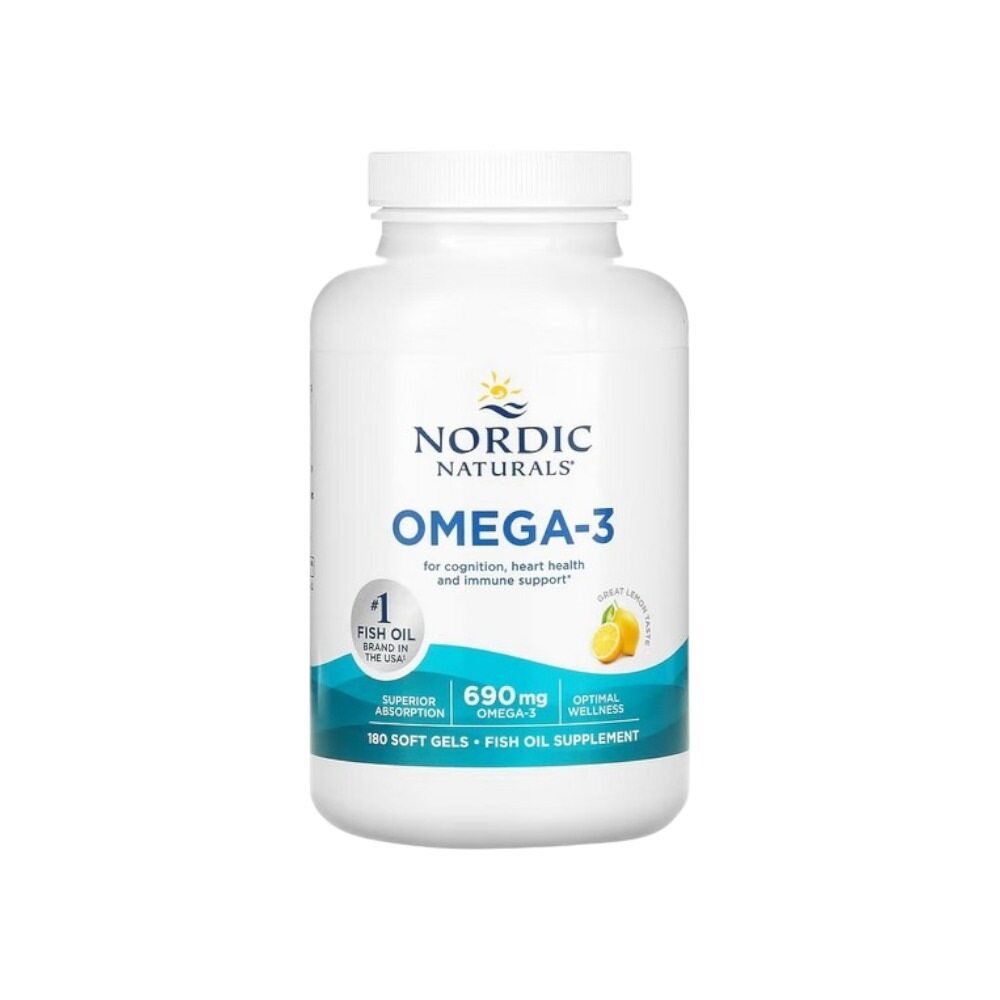Nordic Naturals Omega-3, 690mg Lemon 180 Softgels