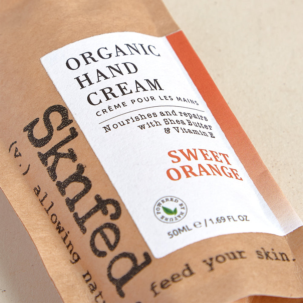 SKNFED Organic Hand Cream - Sweet Orange 50g