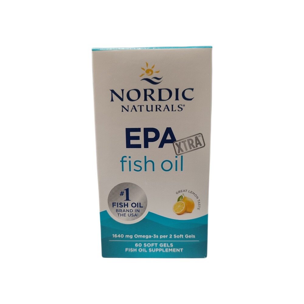 Nordic Naturals EPA Xtra Fish Oil, 1640mg Lemon 60 Softgels