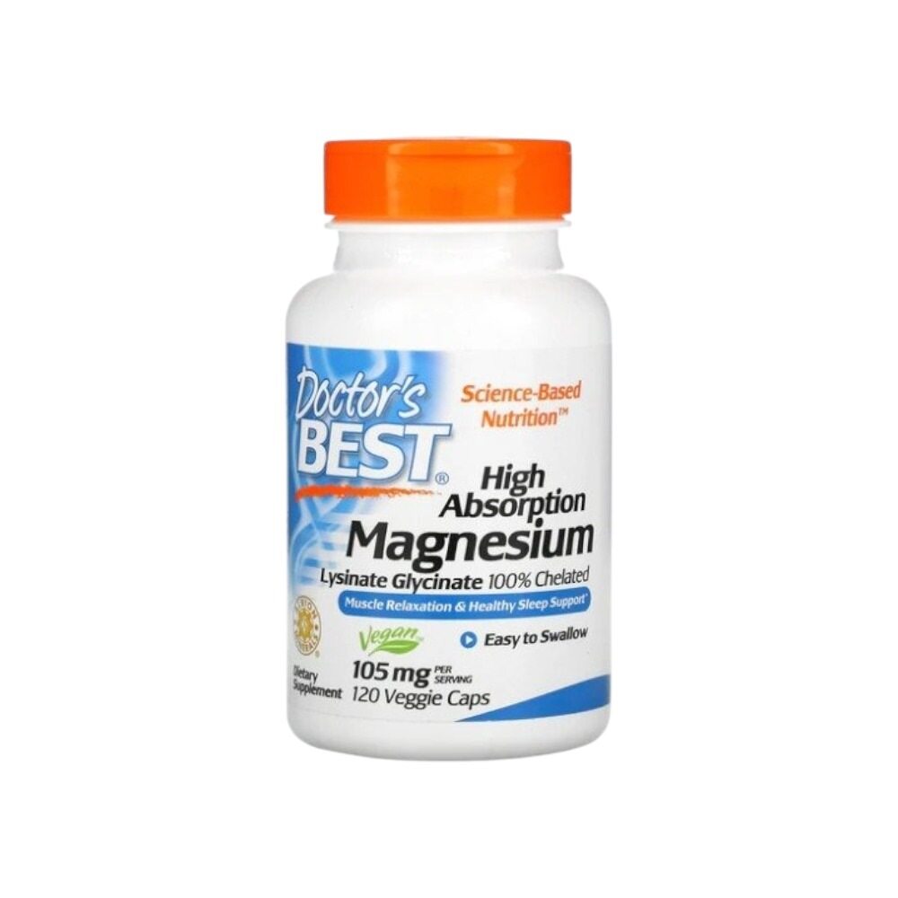 Doctor's Best High Absorption Magnesium, 105mg 120 Vcaps