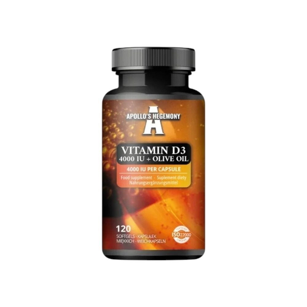 Apollo's Hegemony Vitamin D3 4000IU + Olive Oil 120 softgels