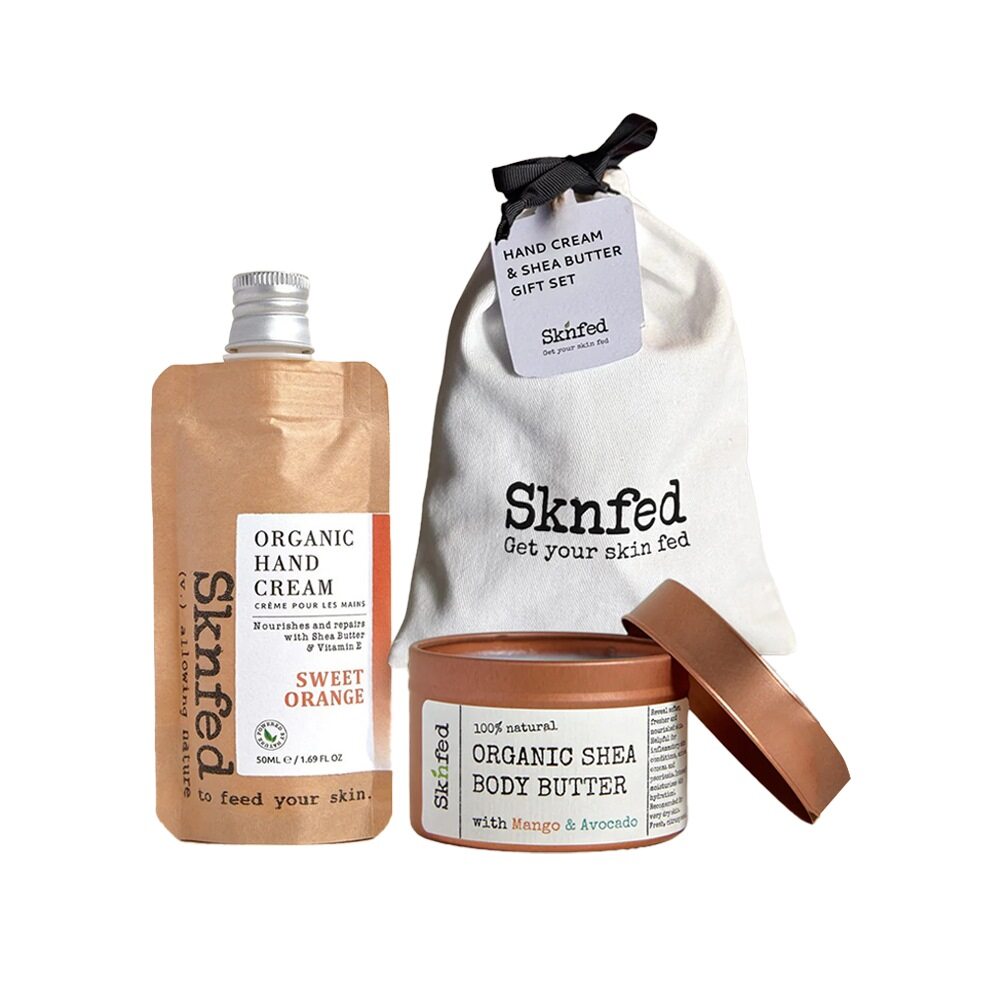 SKNFED Hand Cream and Shea Butter Gift Set