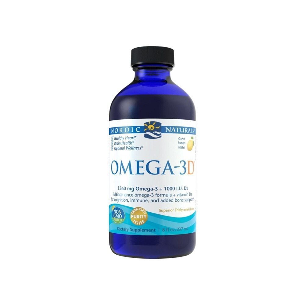 Nordic Naturals Omega-3D, 1560mg Lemon 237ml