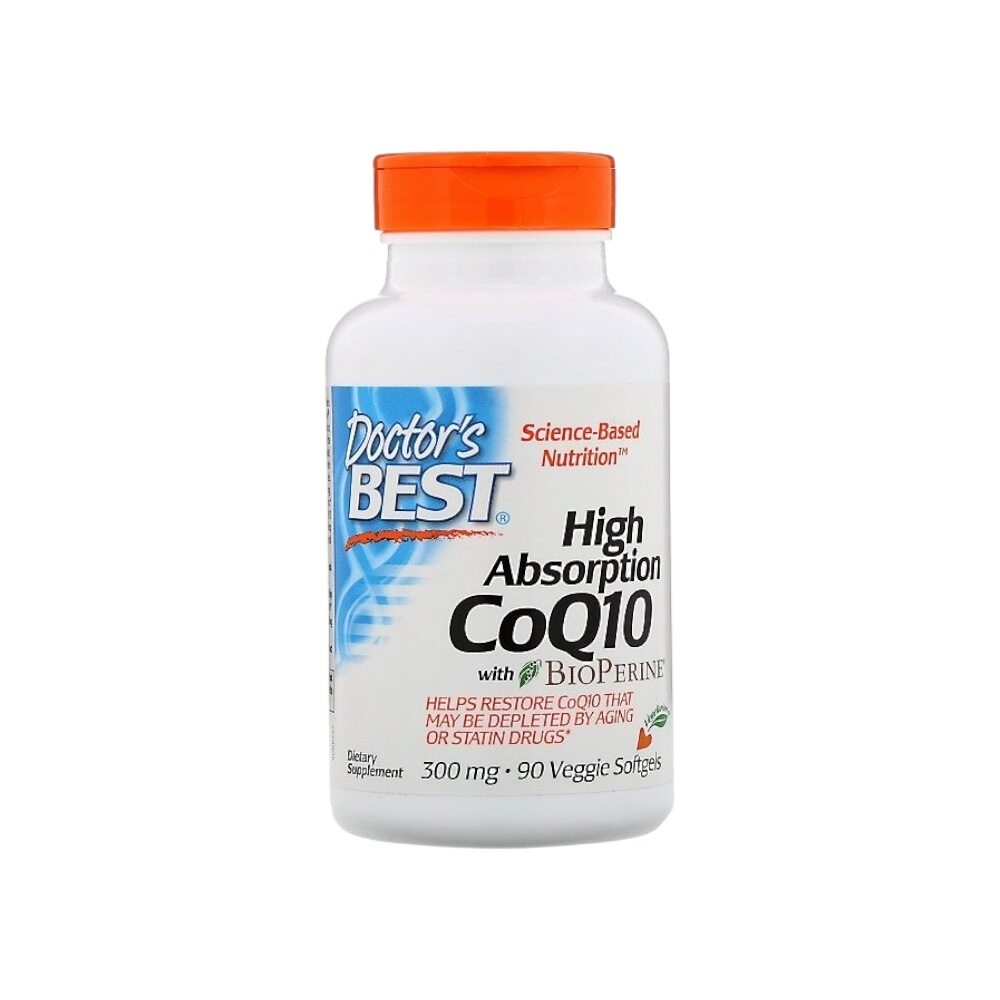 Doctor's Best High Absorption CoQ10 with BioPerine, 300mg 90 Veggie Softgels