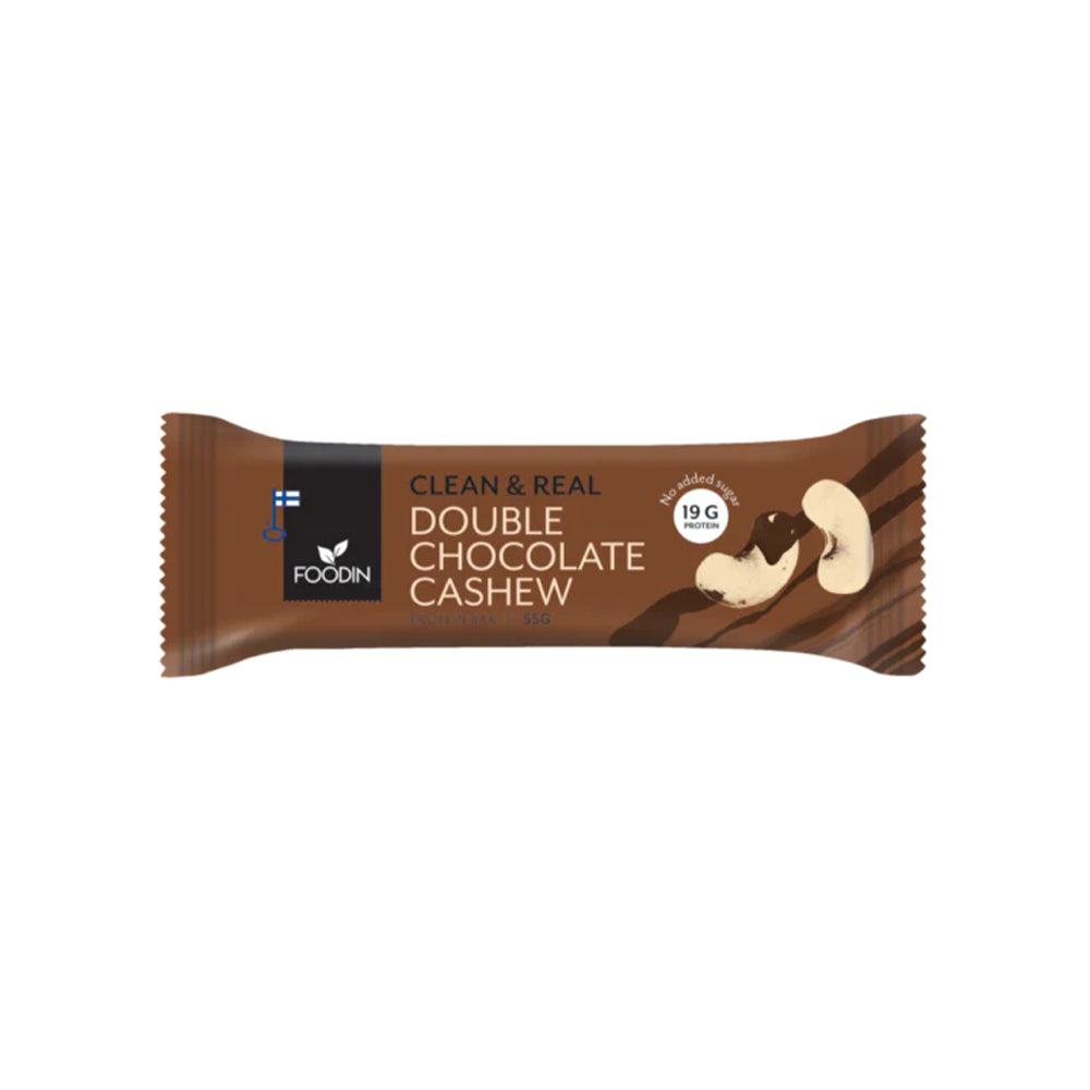 Foodin Clean & Real Protein Bar Double Chocolate Cashew 55g Single