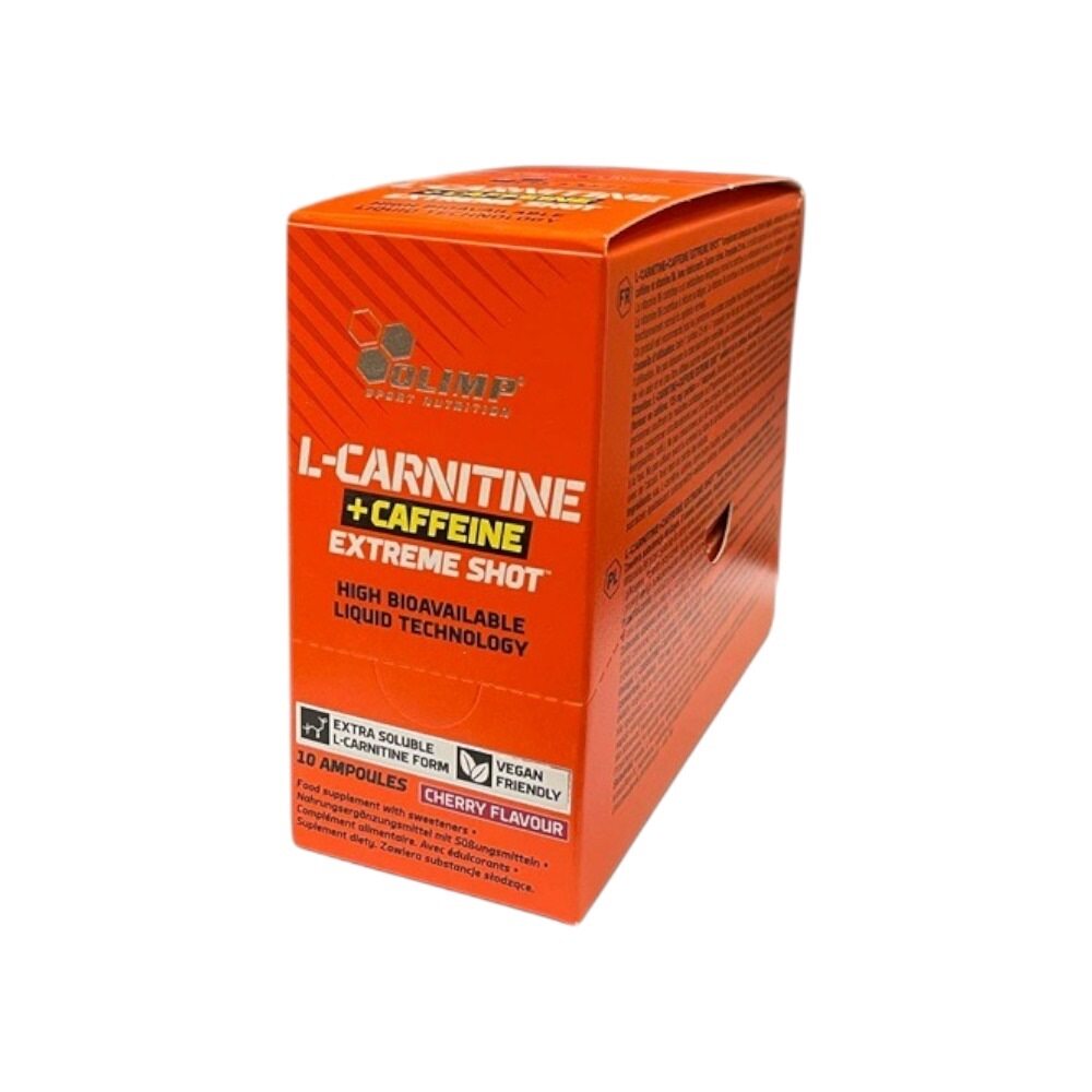 Olimp Nutrition L-Carnitine + Caffeine Extreme Shot, Cherry 10 x 25 ml