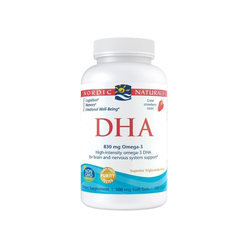 Nordic Naturals DHA, 830mg Strawberry 180 Softgels