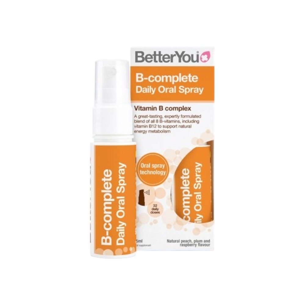 BetterYou B-complete Daily Oral Spray, Natural Peach, Plum & Raspberry 25 ml