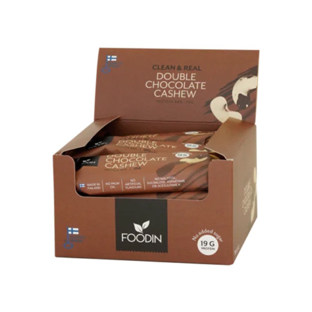 Foodin Clean & Real Protein Bar Double Chocolate Cashew 55g x 12 pcs