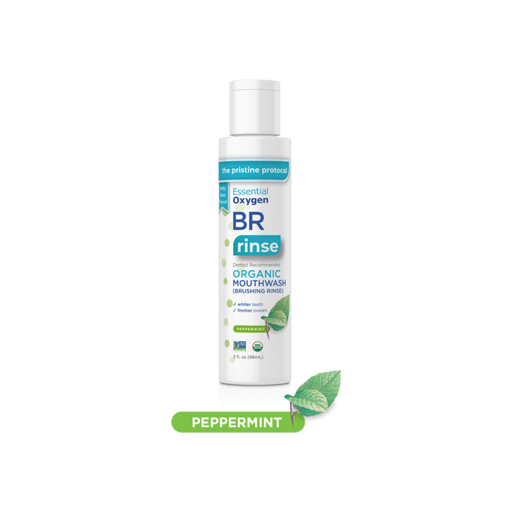 Essential Oxygen BR Mouthwash Peppermint Brushing Rinse 88ml