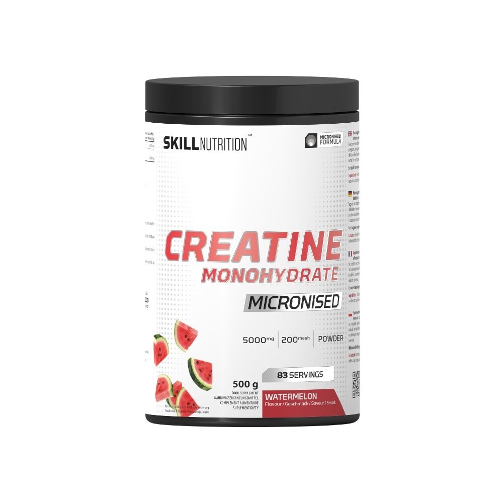 Skill Nutrition Micronised Creatine Monohydrate Flavoured, Watermelon 500g