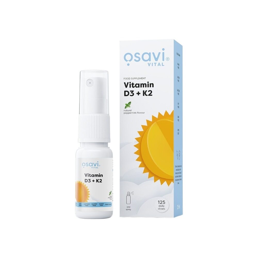 Osavi Vitamin D3 + K2 Oral Spray, Peppermint 25ml