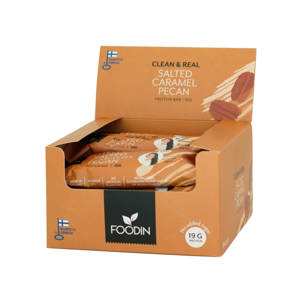Foodin Clean & Real Protein Bar Salted Caramel Pecan 55g 12 pcs