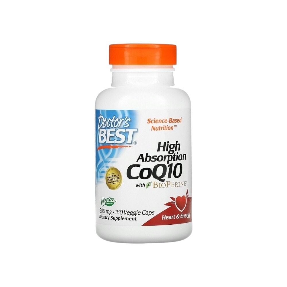 Doctor's Best High Absorption CoQ10 with BioPerine, 200mg 180 Vcaps