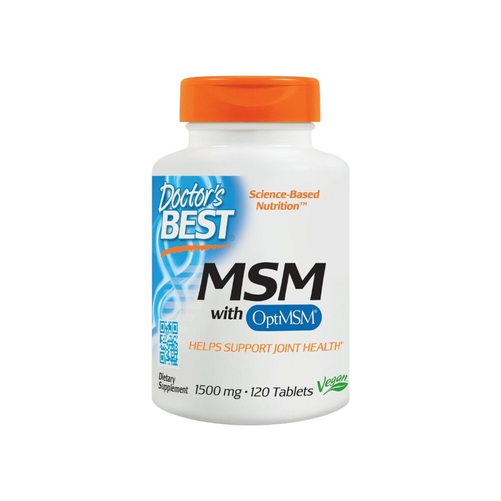 Doctor's Best MSM with OptiMSM Vegan, 1500mg 120 Tablets