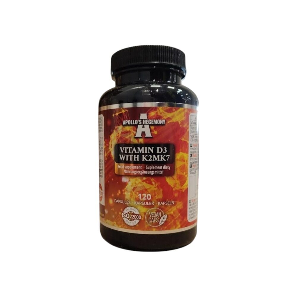 Apollo's Hegemony Vitamin D3 with K2 MK7 120 vcaps