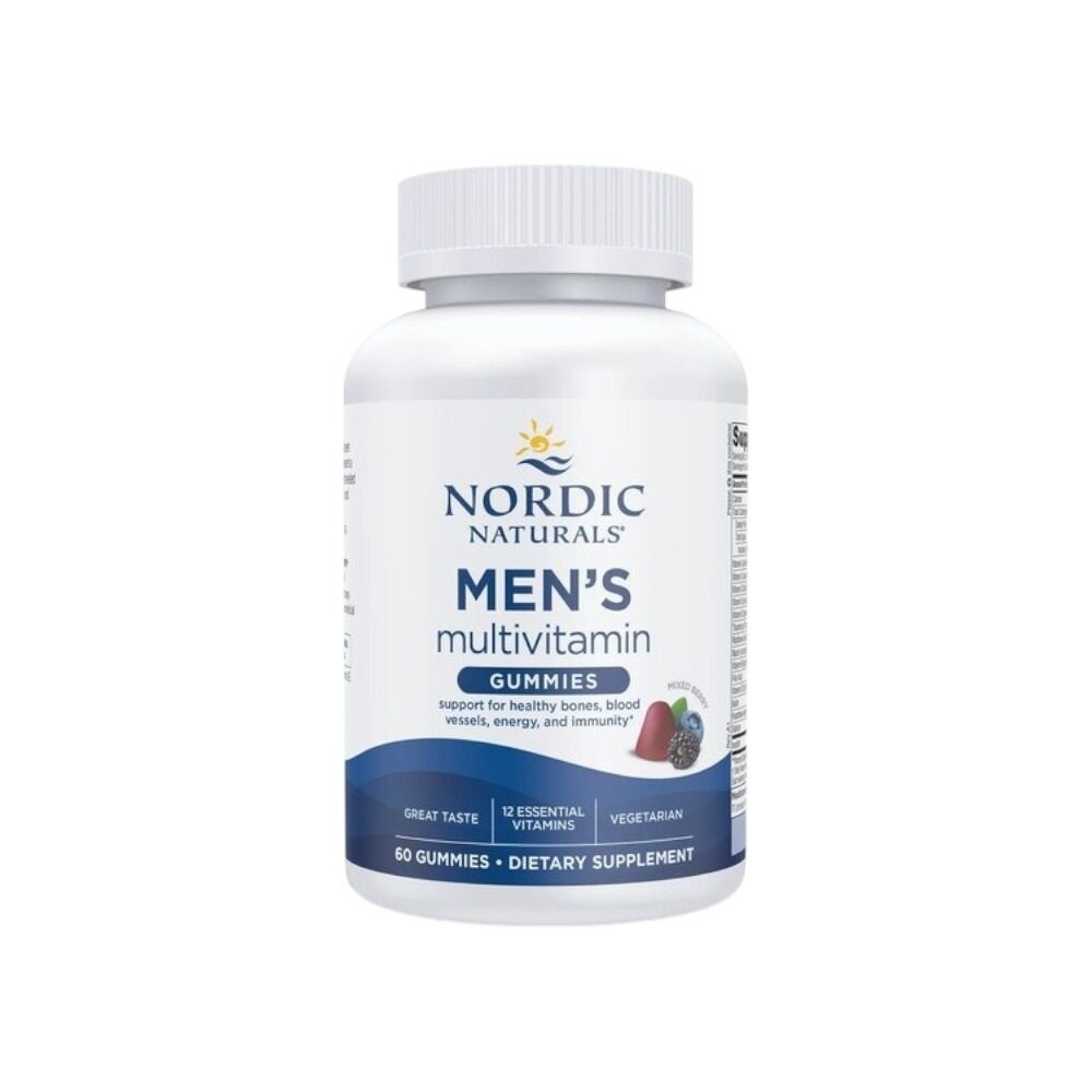 Nordic Naturals Men's Multivitamin Gummies, Mixed Berry 60 Gummies