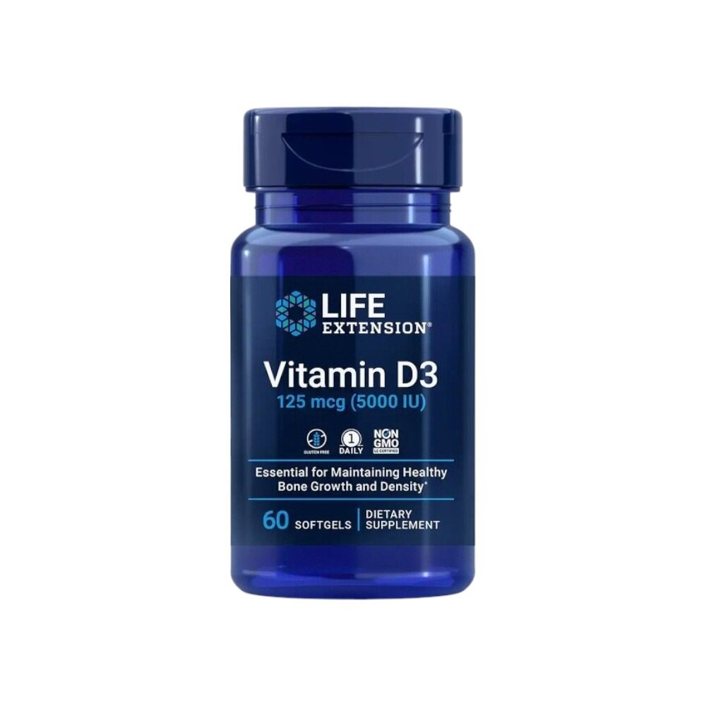 Life Extension Vitamin D3, 5000IU 60 Softgels