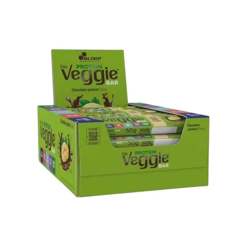 Olimp Nutrition Protein Veggie Bar, Chocolate Peanut 25 x 50g