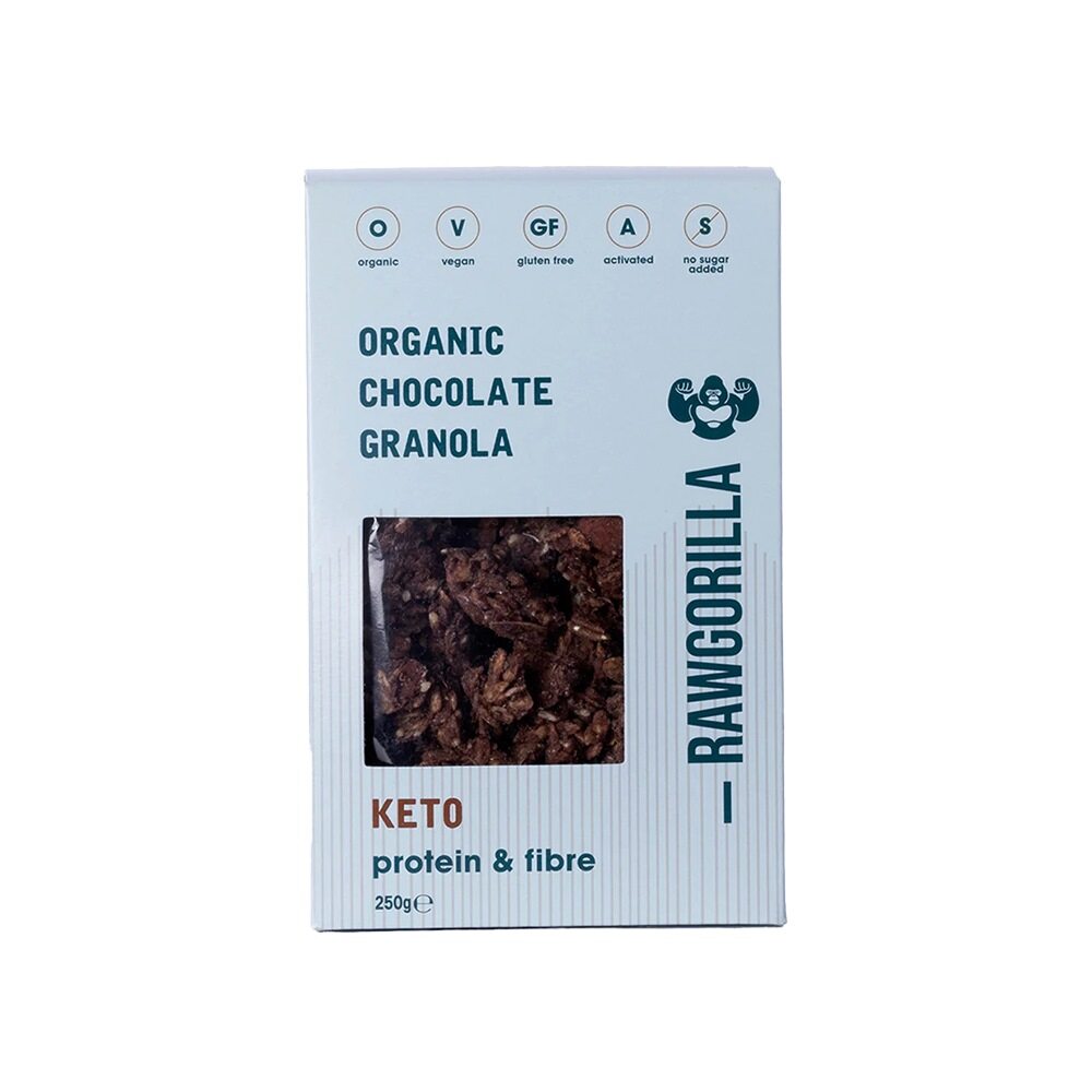 Raw Gorilla Organic Chocolate Granola Cereal Keto 250g*6 Pack