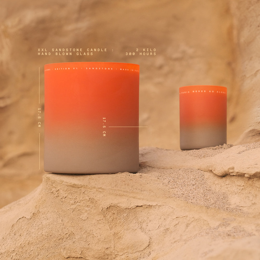 Never Go Alone Sandstone Candle XXL