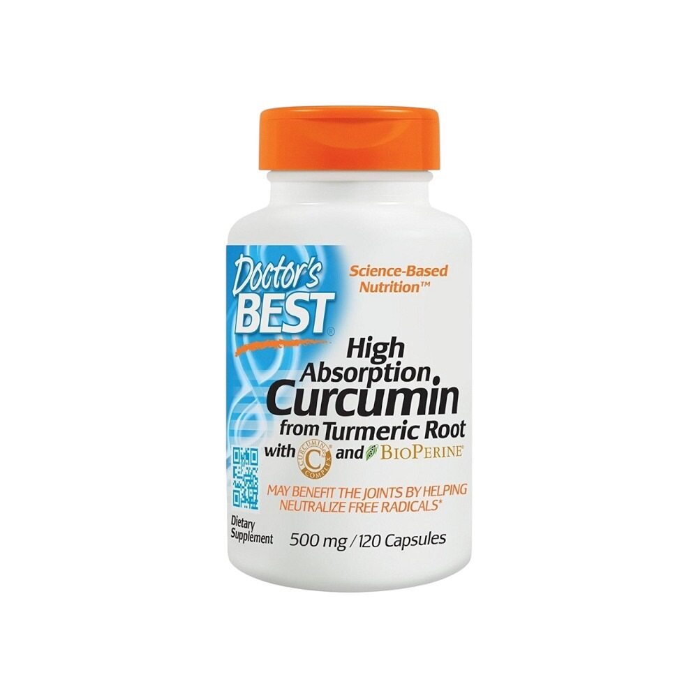 Doctor's Best High Absorption Curcumin From Turmeric Root with C3 Complex & BioPerine, 500mg -120 Caps
