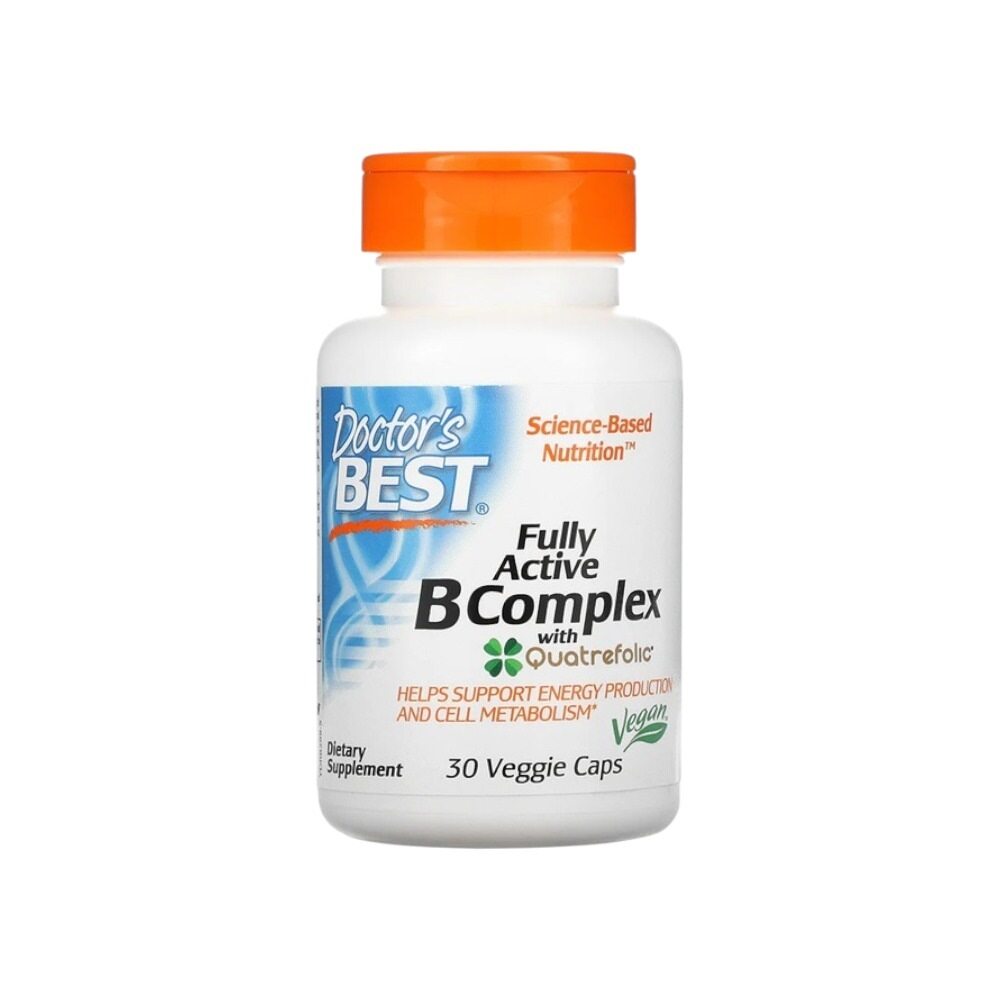 Doctor's Best Fully Active B-Complex with Quatrefolic 30 Vcaps