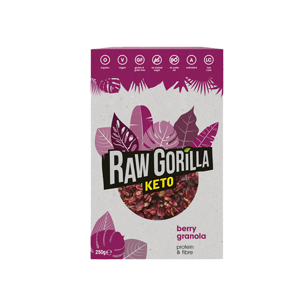 Raw Gorilla Organic Berry Granola Cereal Keto 250g