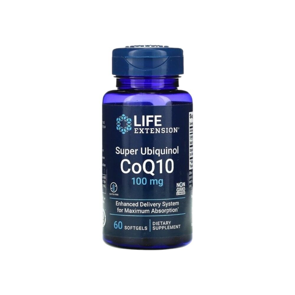 Life Extension Super Ubiquinol CoQ10, 100mg 60 Softgels