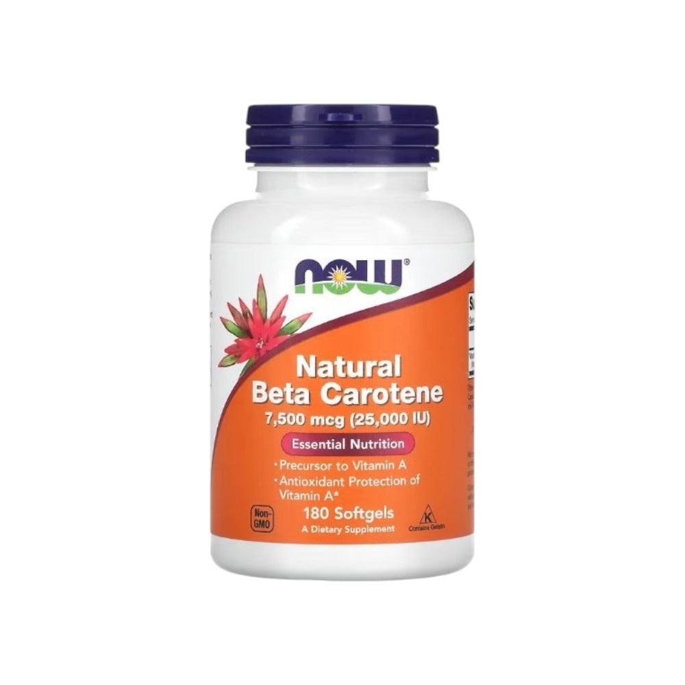 NOW Foods Beta Carotene Natural 25 000 IU 180 Softgels