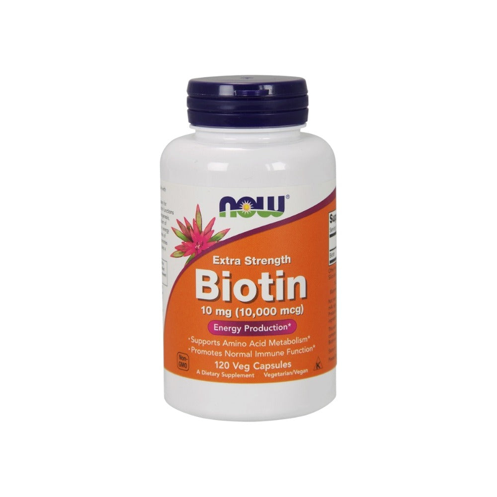 NOW Foods Biotin 10mg Extra Strength 120 Vcaps