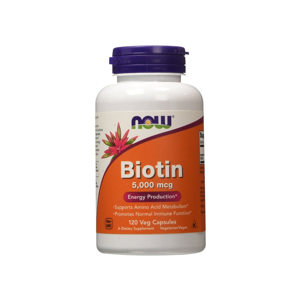 NOW Foods Biotin 5000mcg 120 Vcaps