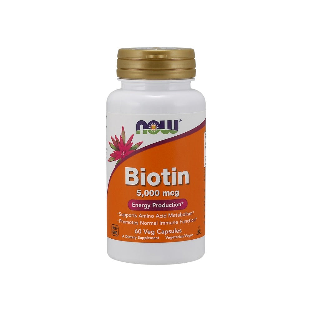 NOW Foods Biotin 5000mcg 60 Vcaps