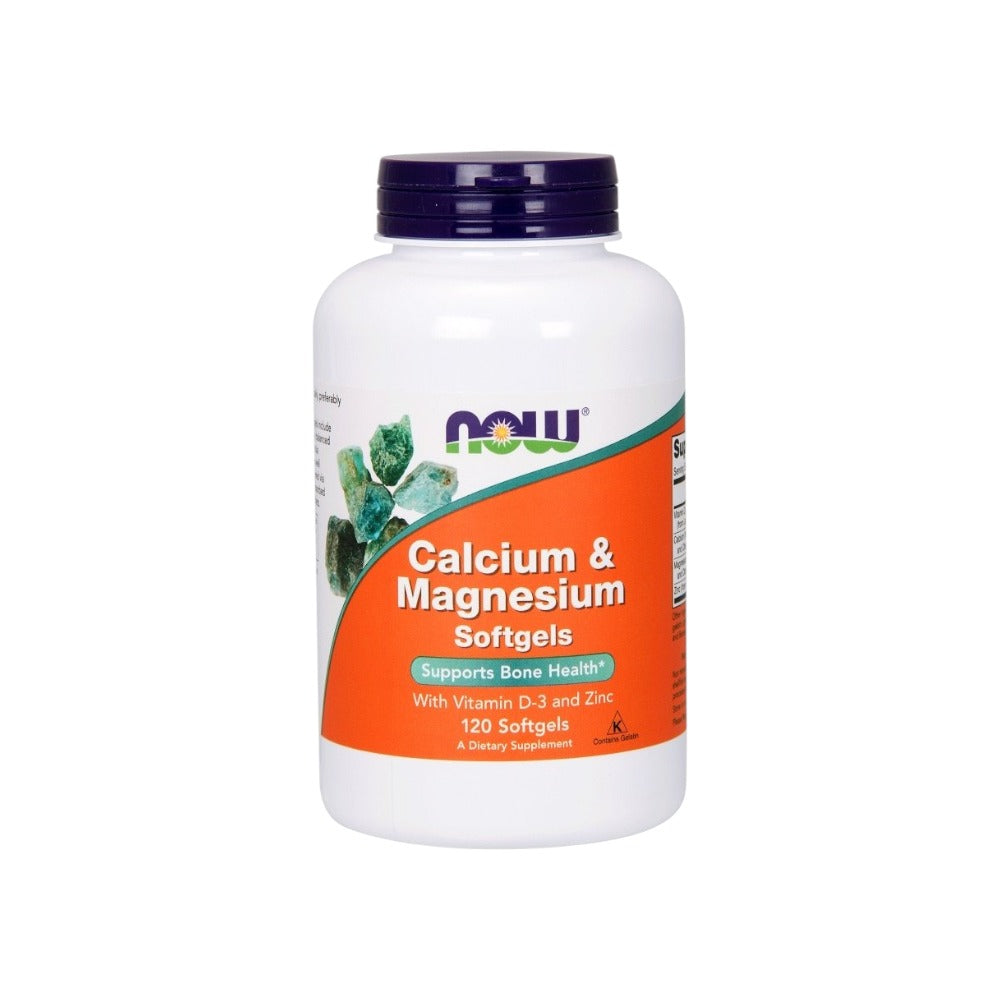 NOW Foods Calcium & Magnesium with Vit D and Zinc 120 Softgels