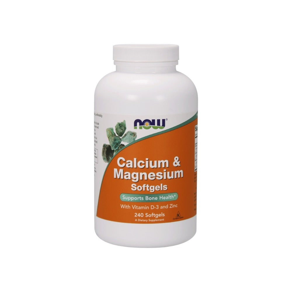NOW Foods Calcium & Magnesium with Vit D and Zinc 240 Softgels