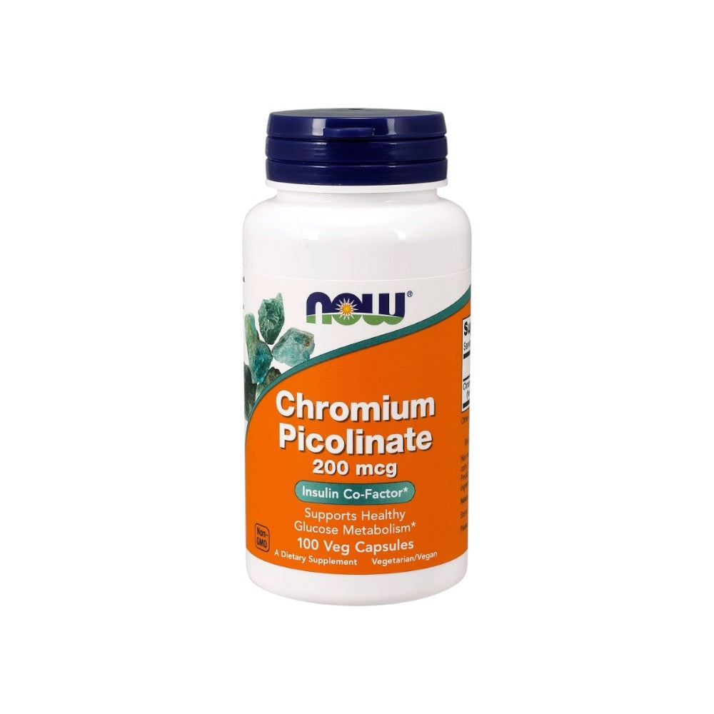 NOW Foods Chromium Picolinate 200mcg 100 Vcaps