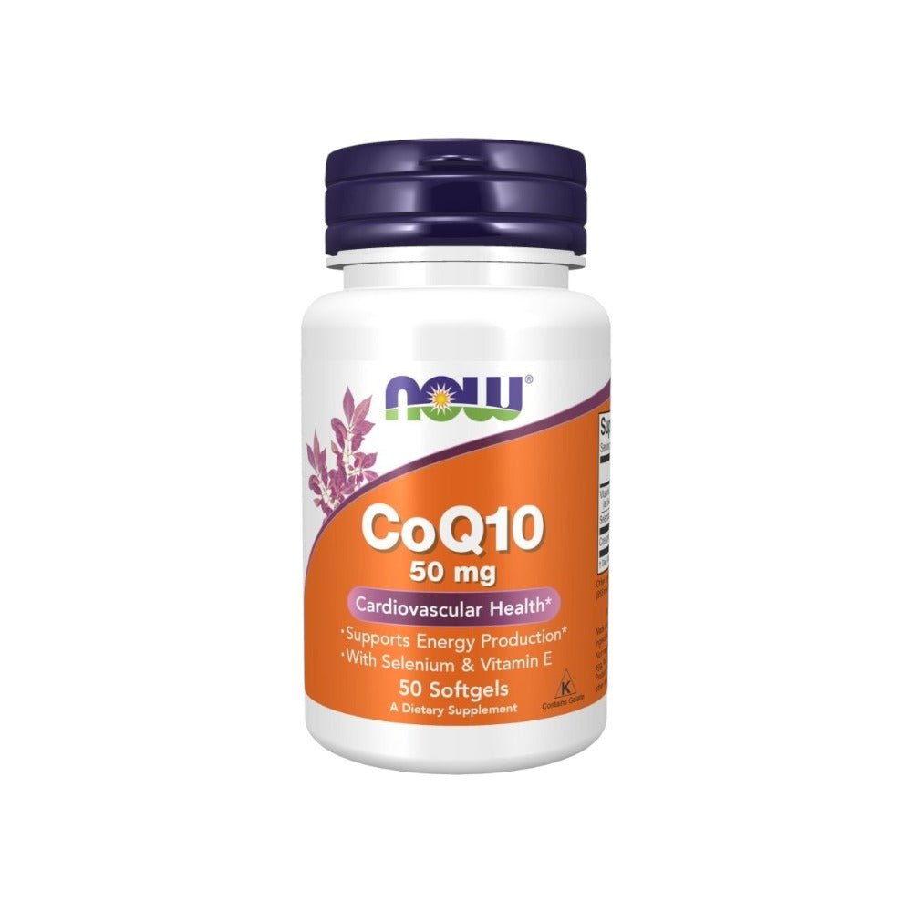 NOW Foods CoQ10 with Selenium & Vitamin E 50mg 50 Softgels